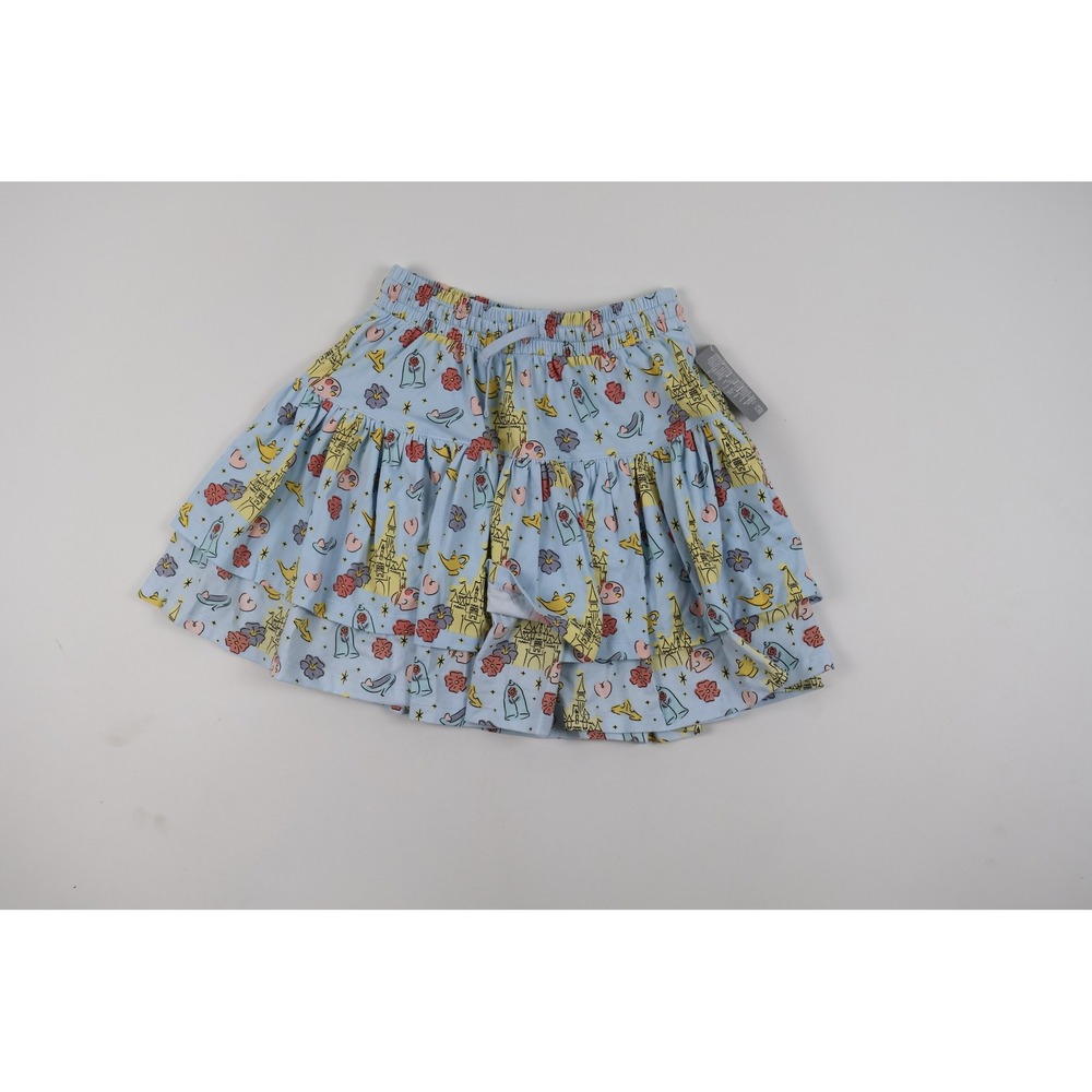 Disney Skirt Princess Castle Magic Lamp Blue Print Size 13/14 NWT